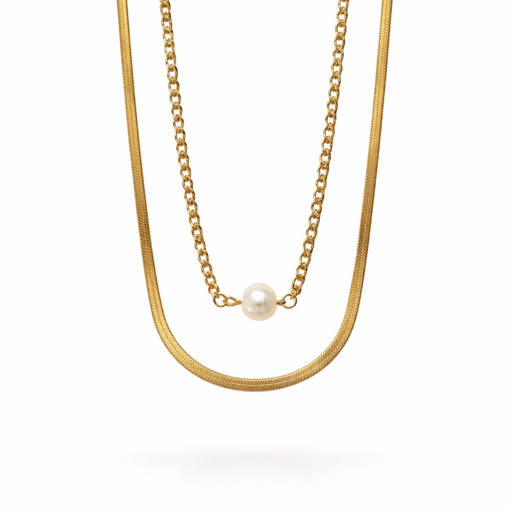 Double Pearl Choker