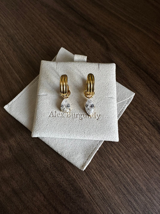 Diamond Drop Huggies